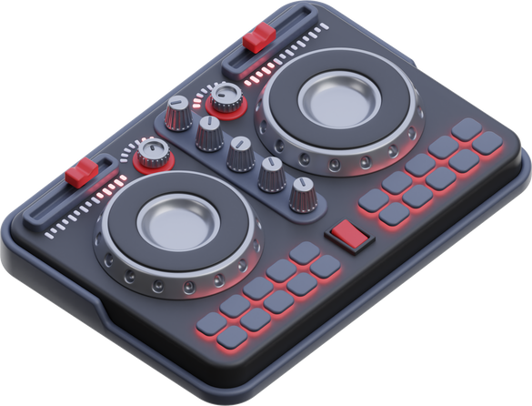 DJ Equipment 3D Illustration